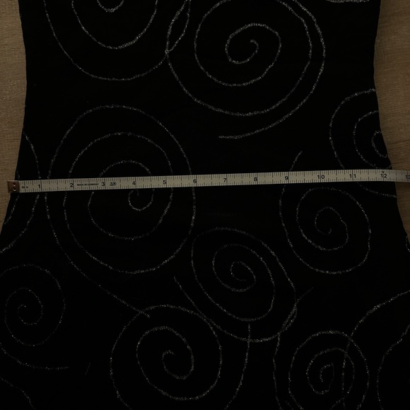 Vintage Y2K Swirl Embroidered Asymmetric Slip Dress - Picture 11 of 12